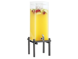 One By One Black 3 Gallon Beverage Dispenser with Ice Chamber