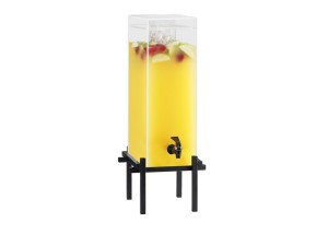 One By One Black 5 Gallon Beverage Dispenser with Ice Chamber