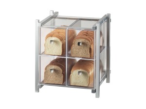 One by One 4 Drawer Bread Case - Silver