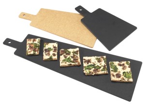 Natural Round Edge Rectangle Flat Bread Serving Board - 16" x 6" x 1/4"