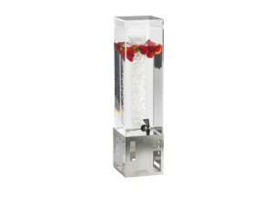 Squared 3 Gallon Stainless Steel Beverage Dispenser with Ice Chamber