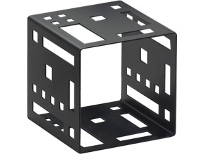 Squared 7" Black Steel Cube Riser