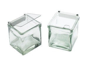 Notched Plastic Lid with Stainless Steel Hinge