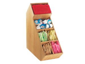 Bamboo Stir Stick and Condiment Organizer 