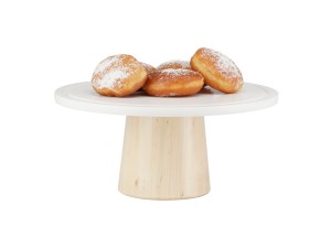 Blonde Maple Wood Cake Stand - 12" x 5"