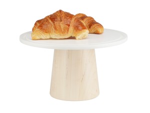 Blonde Maple Wood Cake Stand - 12" x 7"
