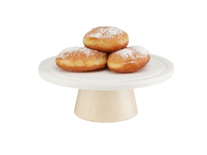 Blonde Maple Wood Cake Stand - 9" x 3 1/2"