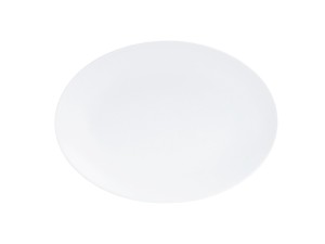 Classic Coupe White 11" x 8"  Oval Melamine Platter