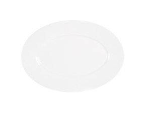 Classic Rim White 10" x 7"  Oval Melamine Platter