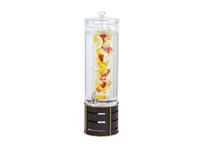 Empire Black 3 Gallon Round Beverage Dispenser with Infusion Chamber