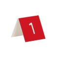 Number Tent 3 X 3 Red with White Writing 1-25