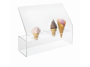 Acrylic Cone Holder with Slanted Guard