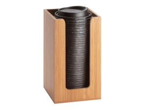 Bamboo Single Countertop Cup and Lid Organizer 