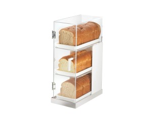 Luxe Three Tier Stainless Steel Bread Case - 7" x 14" x 20 1/4"