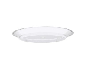 15" Round Shallow Tray Clear
