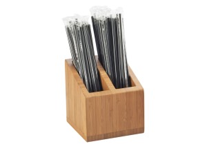 Bamboo Straw Holder - 5" x 5" x 5 1/2"