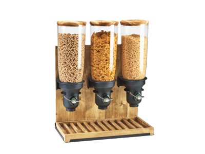 Madera 5 Liter Triple Canister Free Flow Cereal Dispenser