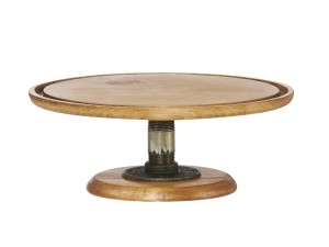 Madera Rustic Pine 13" x 5" Footed Pedestal Cake Stand