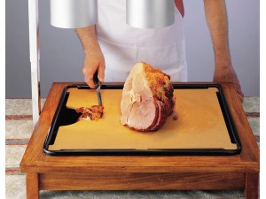 Cut-Mate Carving Station Kit with Light Wood Frame, Drip Tray, and Cutting Board