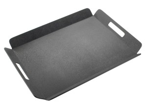 Black Room Service Tray with Raised Edges