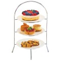 Iron Three Tier Chrome Bowl and Plate Display - 11 3/4