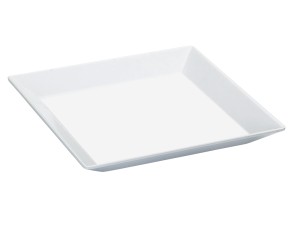 White 11" Square Melamine Platter