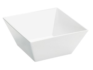 White 10"  Square Melamine Bowl
