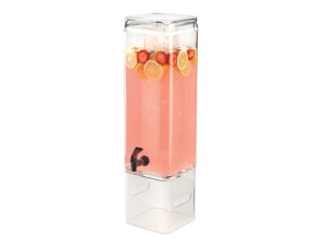 Classic 3 Gallon Acrylic Beverage Dispenser with Ice Chamber and Side Handles