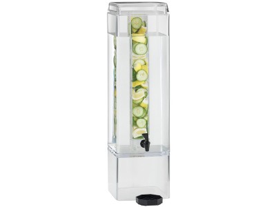 3 Gallon Square Acrylic Dispenser with infusion Chyamber