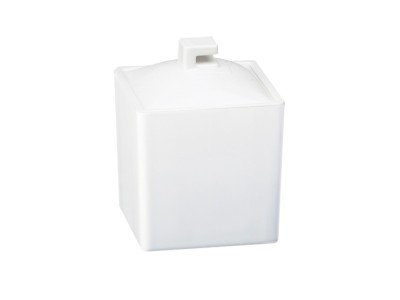 #Eco Modern 4" White Melamine Jar with Lid