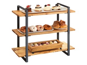 3 Shelf Black Frame Riser