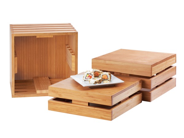 Bamboo Square Crate Riser - 12" x 12" x 12"