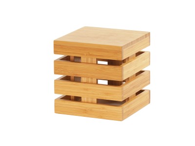 Bamboo Square Crate Riser - 9" x 9" x 9"