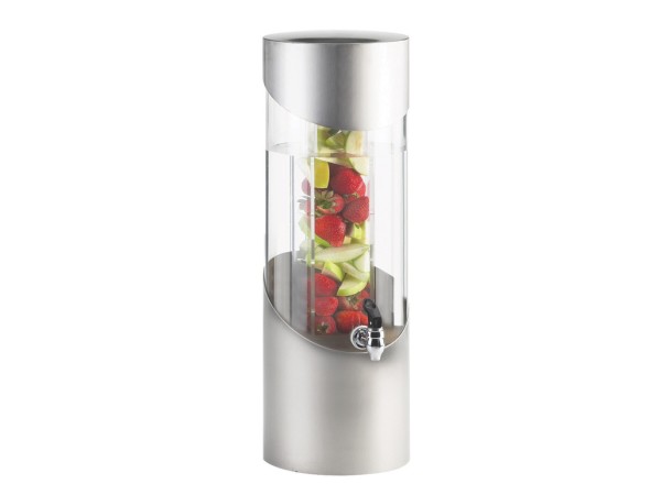 3 Gallon Round Stainless Steel Beverage Dispenser with Infusion Chamber