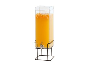 Milo Black Square Beverage Dispenser - Ice Chamber