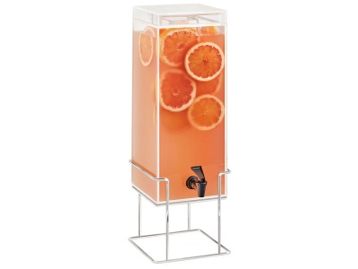Mid-Century 3 Gallon Square Beverage Dispenser with Infusion Chamber - Chrome