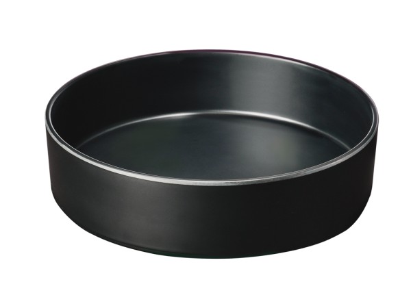 Hudson - Black 72 oz. Raised Rim Melamine Bowl