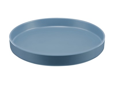 Hudson - Stone Blue 12" Raised Rim Melamine Plate