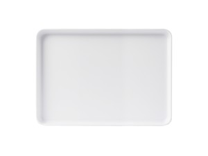 Hudson 13" x 9 1/2" Black Rectangular Melamine Platter