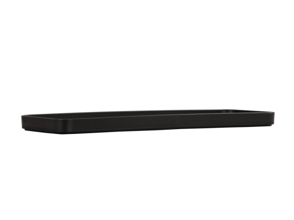 Hudson 18" x 6" Black Rectangular Melamine Platter