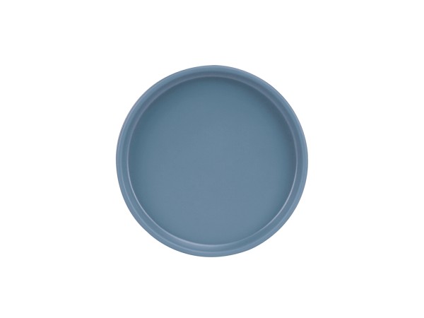 Hudson - Stone Blue  8" Low Rim Melamine Plate