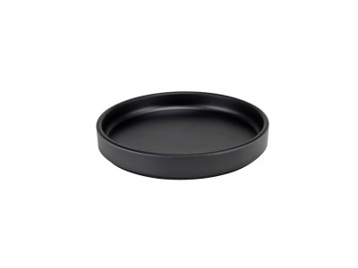 Hudson - Black  8" Low Rim Melamine Plate