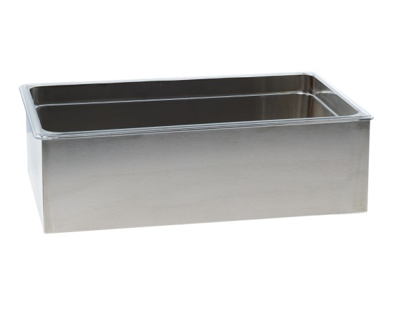 Stainless Steel Ice Housing with Clear Polycarbonate Pan - 12" x 20"