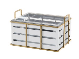 Empire Ice Housing with Clear Pan - 13 3/4" x 11" x 6 3/4" White