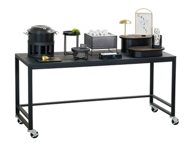 72" x 24" x 34" Black Merchandising Table