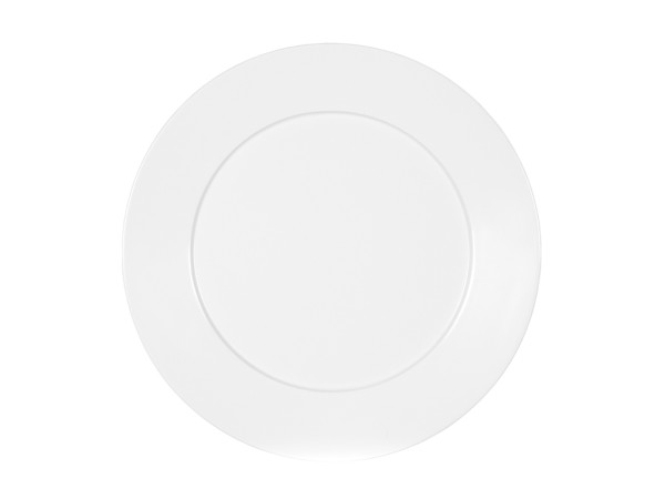 Classic Rim White  11" Melamine Plate