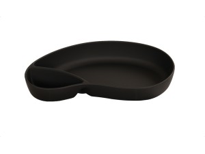 2 Section Chip and Dip Bowl Black