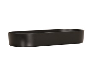 Hudson 5 Qt. Black Oval Melamine Bowl