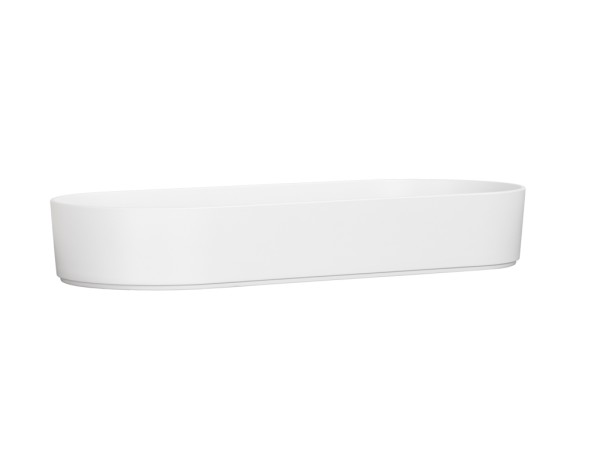 Hudson 5 Qt. White Oval Melamine Bowl