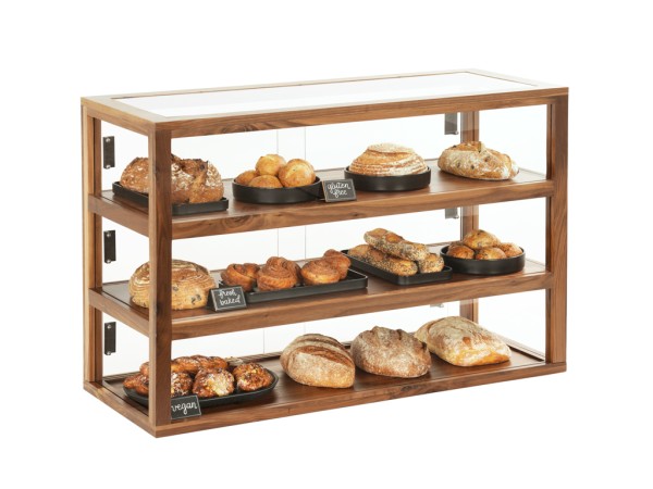 Sydney 3 Tier Bakery Case-Walnut